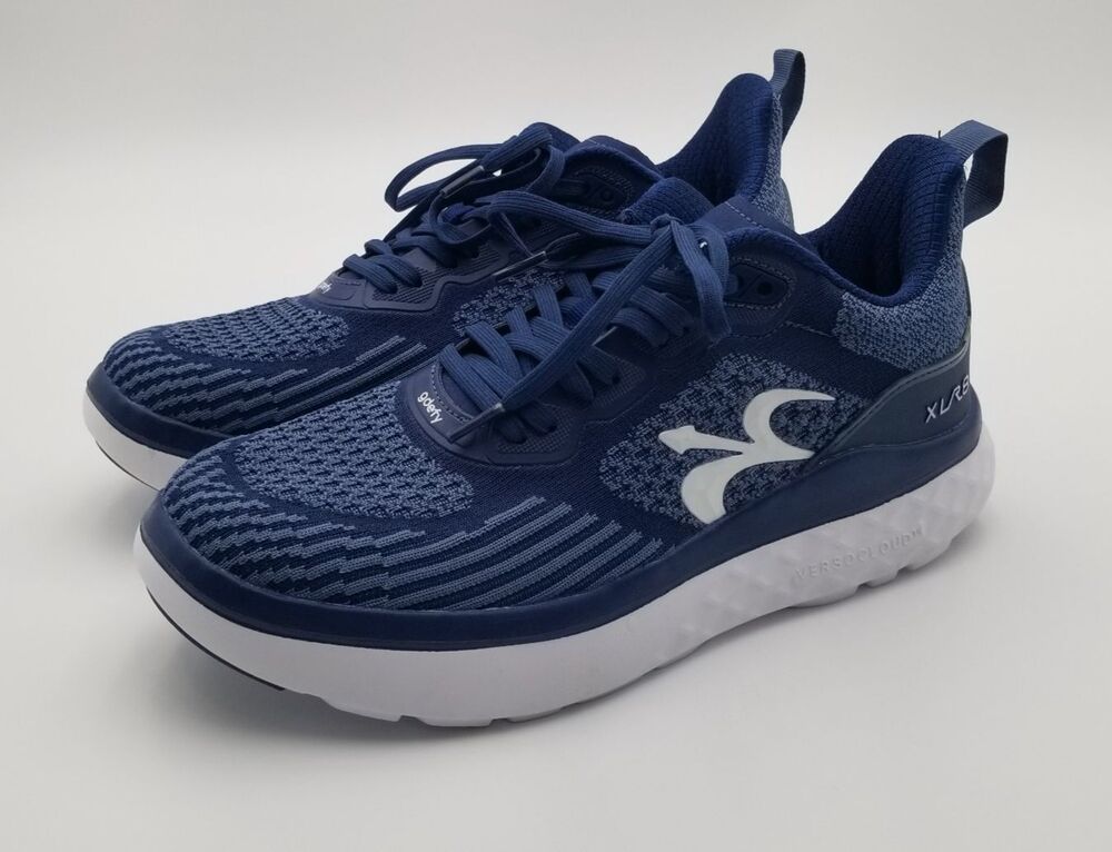 Gravity Defyer Mens XLR8 Verso Cloud Sneakers Shoes 10 Wide Blue/White Excellent - Picture 2 of 12